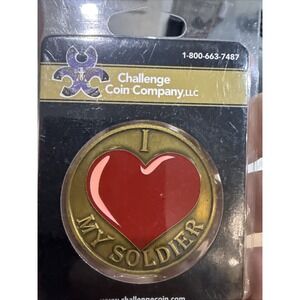 ARMY I LOVE MY SOLDIER POWER OF LOVE WILL KEEP US TOGETHER  1.75" CHALLENGE COIN